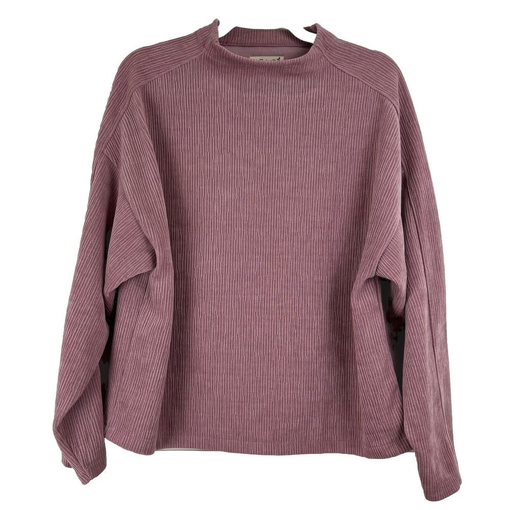 Madewell Ribbed Blouse in Mauve